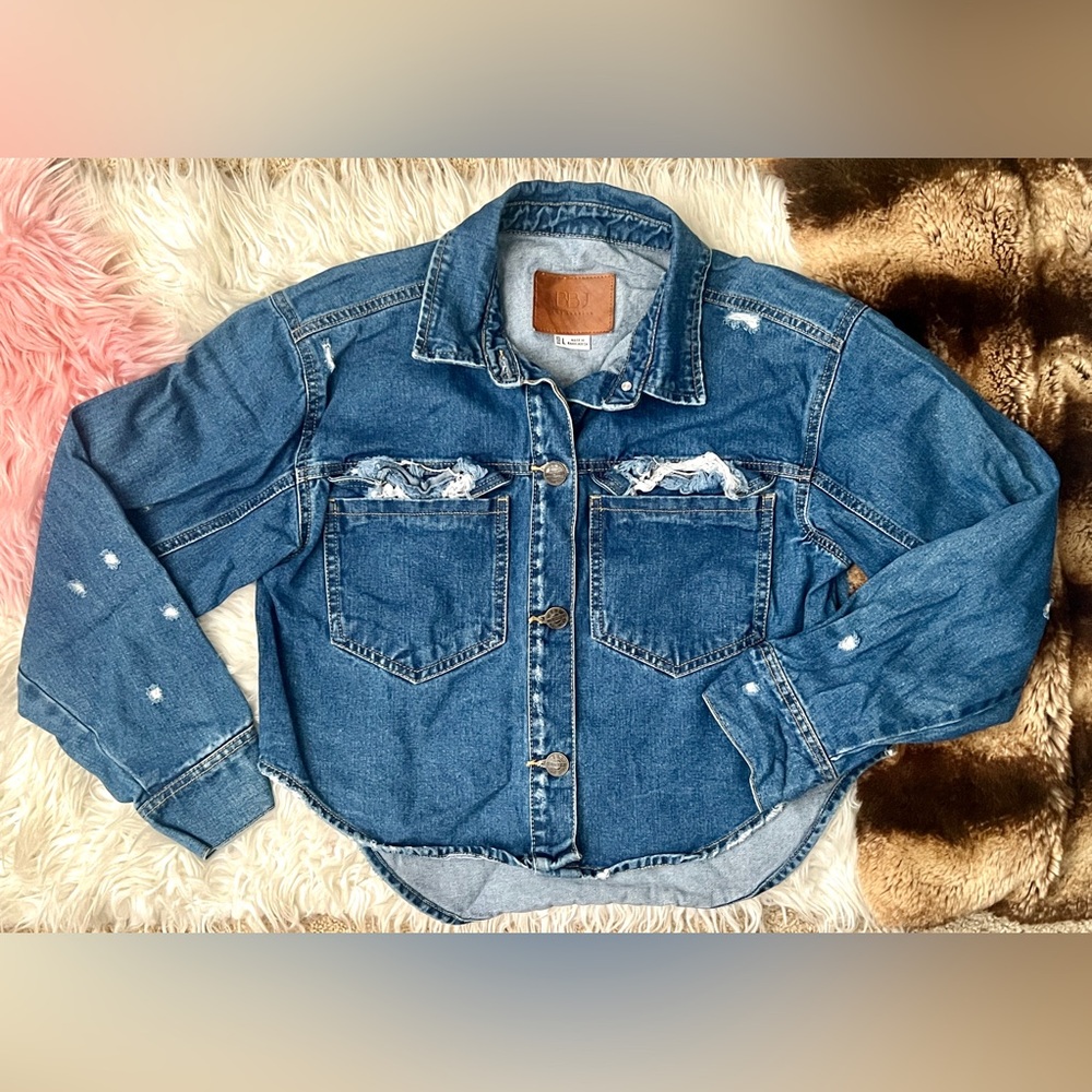 Boom Boom Jeans Classic Shacket! Sz L! Super Versatile!